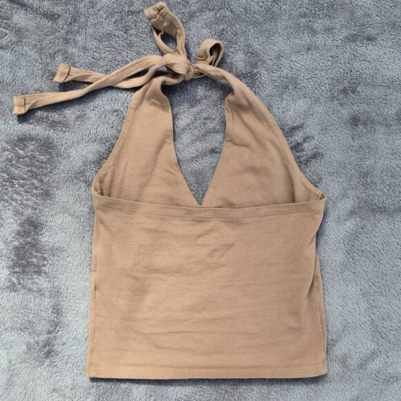 Hollister Halter Neck top in tan - size XS - Picture 2 of 4